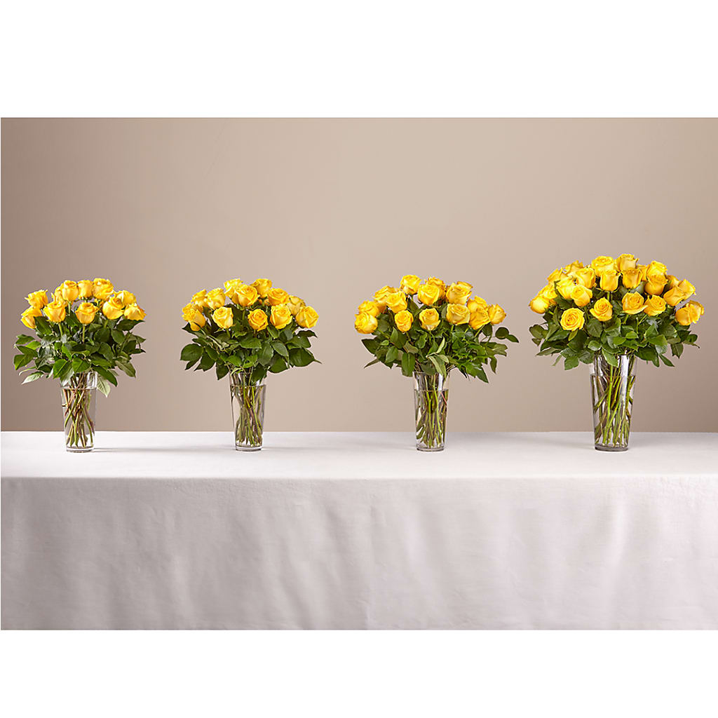 Long Stem Yellow Rose Bouquet – FARFANS FLOWERS & DECORATIONS LLC, Frederick MD