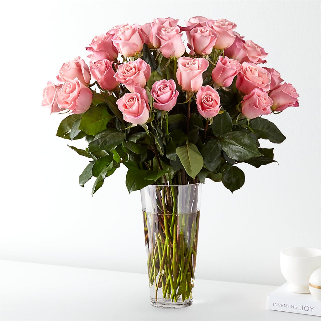 Long Stem Pink Rose Bouquet – FARFANS FLOWERS & DECORATIONS LLC, Frederick MD
