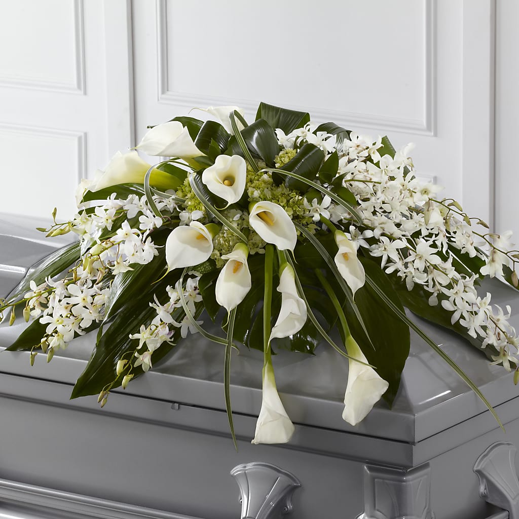 Angel Wings Casket Spray – FARFANS FLOWERS & DECORATIONS LLC, Frederick MD