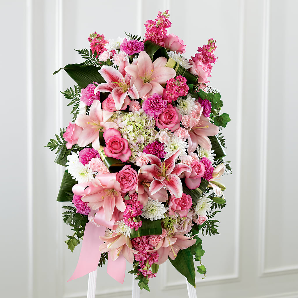 Comforting Standing Spray – FARFANS FLOWERS & DECORATIONS LLC, Frederick MD