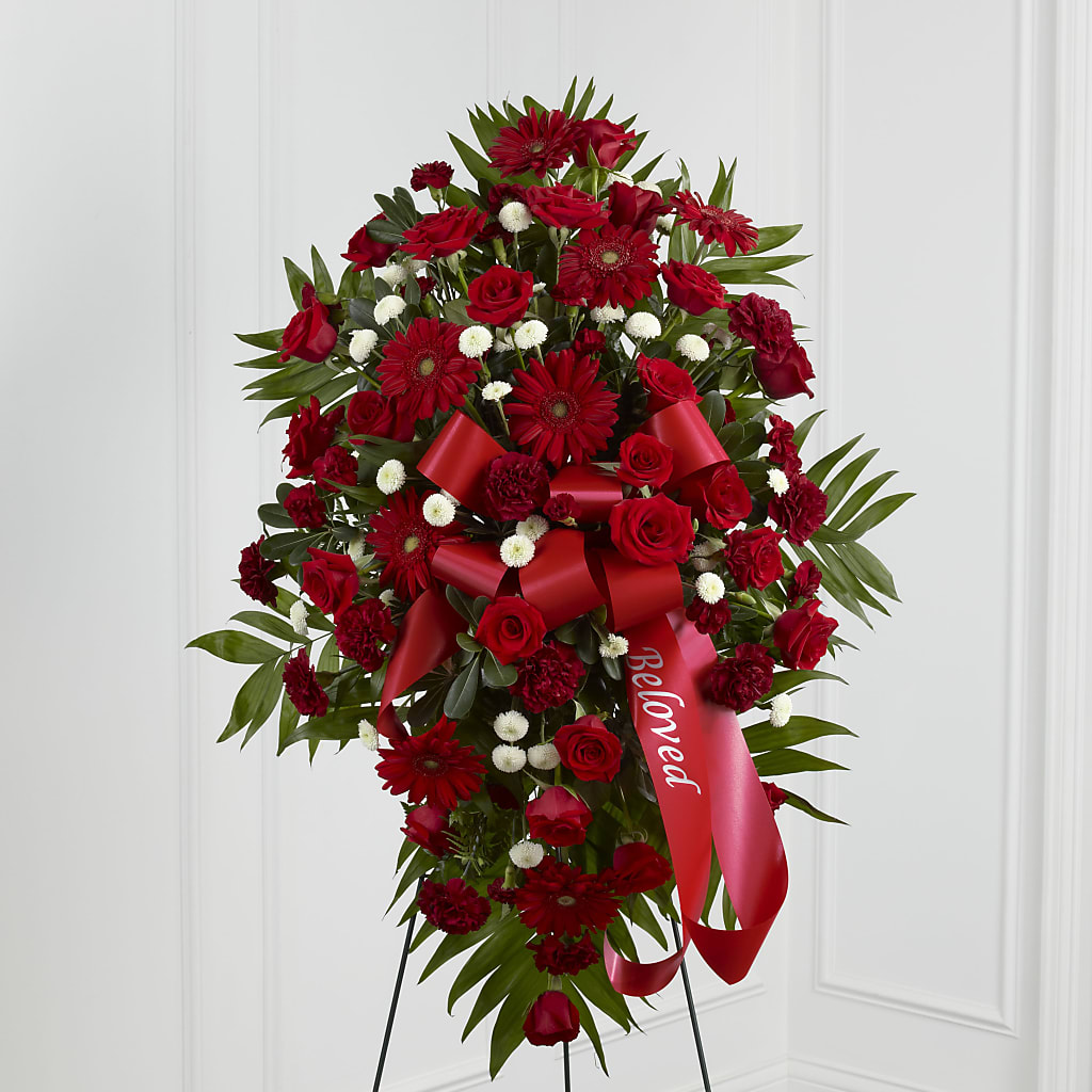 Treasured Memories Standing Spray – FARFANS FLOWERS & DECORATIONS LLC, Frederick MD