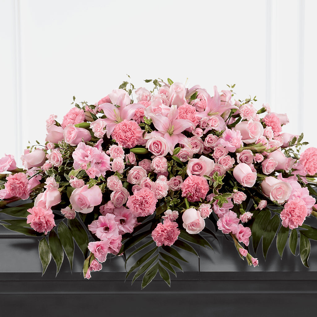 Garden of Comfort Casket Spray (Standard) – FARFANS FLOWERS & DECORATIONS LLC, Frederick MD
