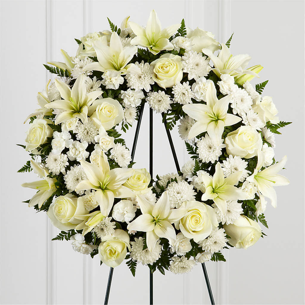 Treasured Tribute Wreath – FARFANS FLOWERS & DECORATIONS LLC, Frederick MD