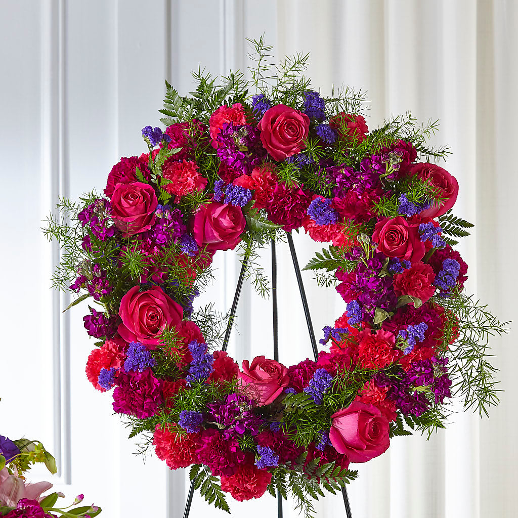 Calming Colors Wreath – FARFANS FLOWERS & DECORATIONS LLC, Frederick MD