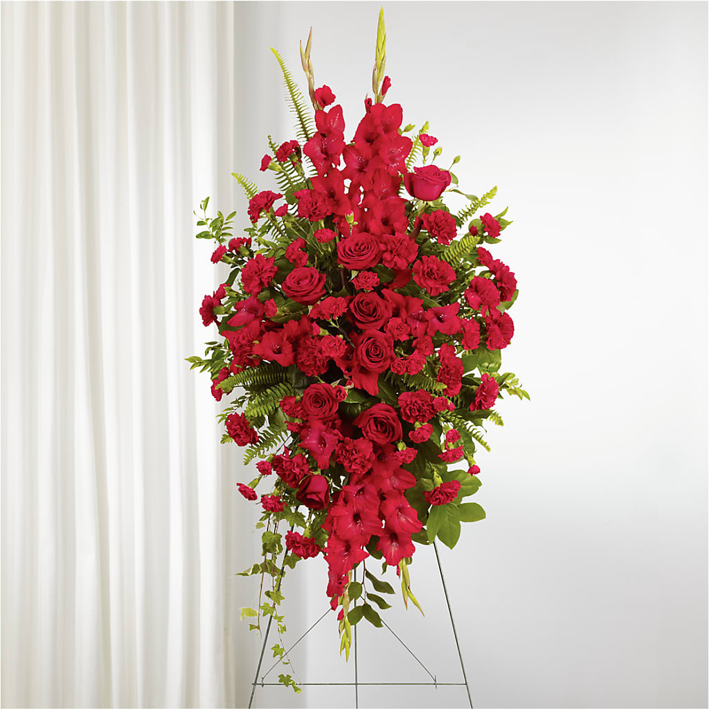 From the Heart Standing Spray – FARFANS FLOWERS & DECORATIONS LLC, Frederick MD