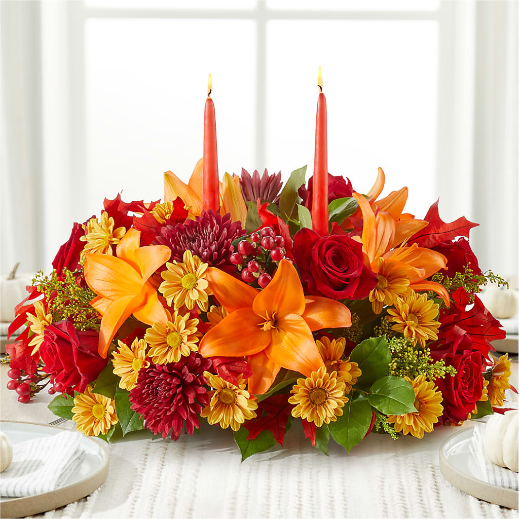 Autumn's Embrace Centerpiece – FARFANS FLOWERS & DECORATIONS LLC, Frederick MD