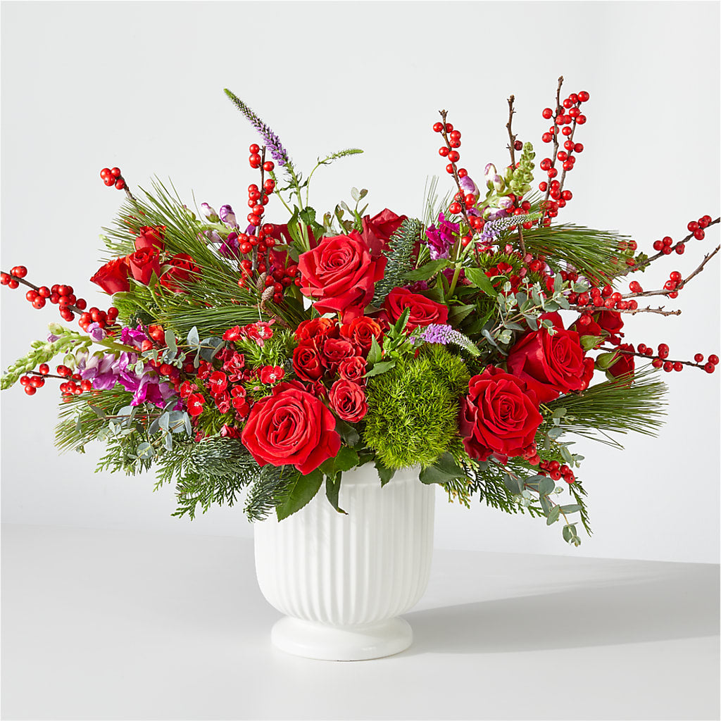 Big Red Bow Bouquet – FARFANS FLOWERS & DECORATIONS LLC, Frederick MD