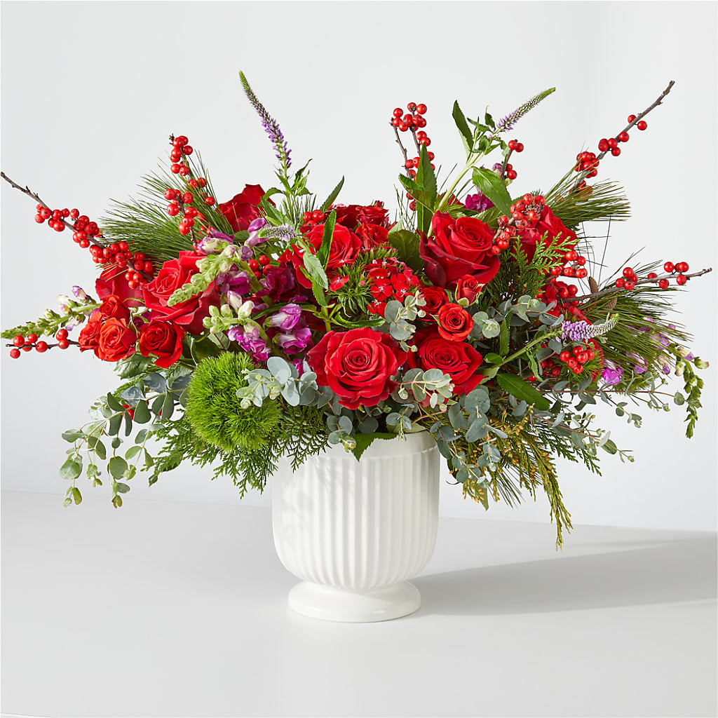 Big Red Bow Bouquet – FARFANS FLOWERS & DECORATIONS LLC, Frederick MD