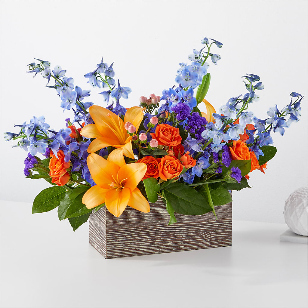 Radiant Citrus Box Bouquet – FARFANS FLOWERS & DECORATIONS LLC, Frederick MD