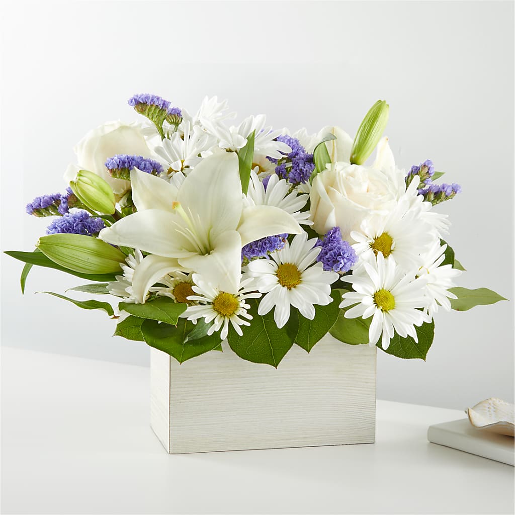 Beyond Blue Box Bouquet – FARFANS FLOWERS & DECORATIONS LLC, Frederick MD