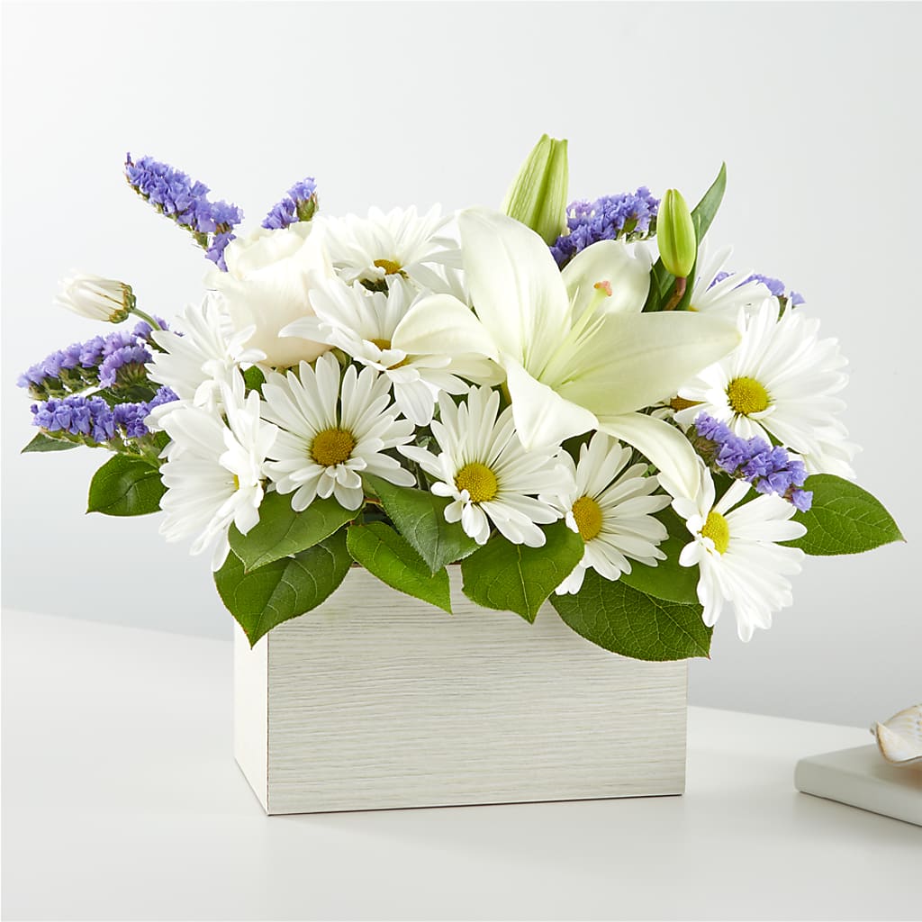 Beyond Blue Box Bouquet – FARFANS FLOWERS & DECORATIONS LLC, Frederick MD