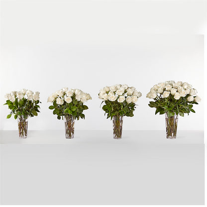Long Stem White Rose Bouquet – FARFANS FLOWERS & DECORATIONS LLC, Frederick MD