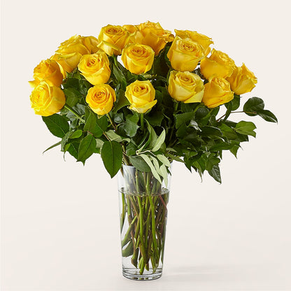 Long Stem Yellow Rose Bouquet – FARFANS FLOWERS & DECORATIONS LLC, Frederick MD