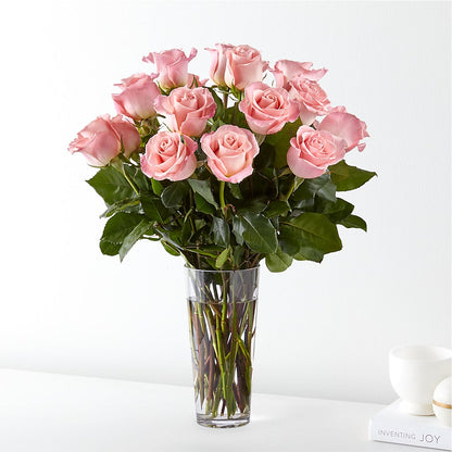 Long Stem Pink Rose Bouquet – FARFANS FLOWERS & DECORATIONS LLC, Frederick MD