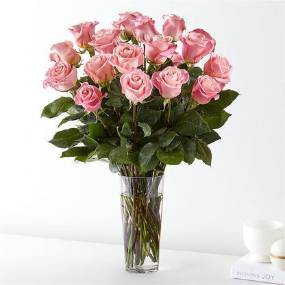 Long Stem Pink Rose Bouquet – FARFANS FLOWERS & DECORATIONS LLC, Frederick MD