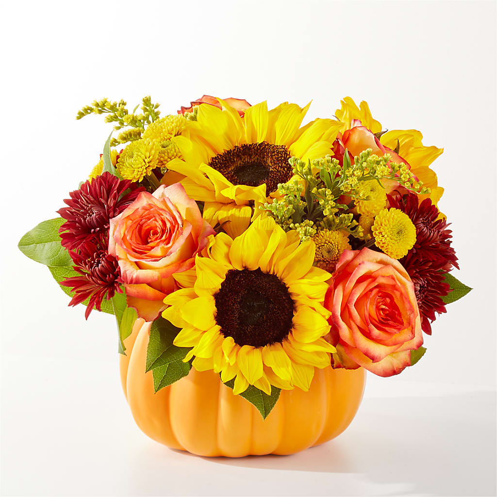 Golden Gourd Pumpkin Bouquet – FARFANS FLOWERS & DECORATIONS LLC, Frederick MD