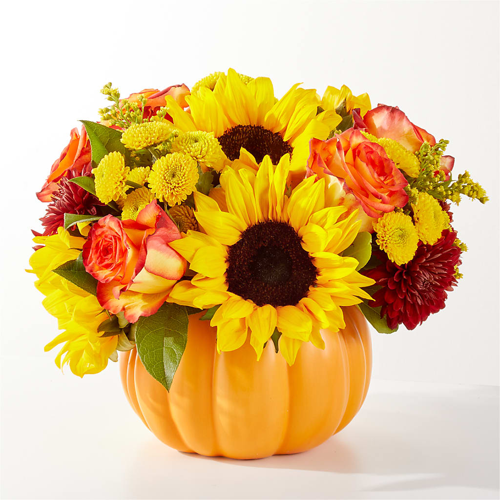 Golden Gourd Pumpkin Bouquet – FARFANS FLOWERS & DECORATIONS LLC, Frederick MD
