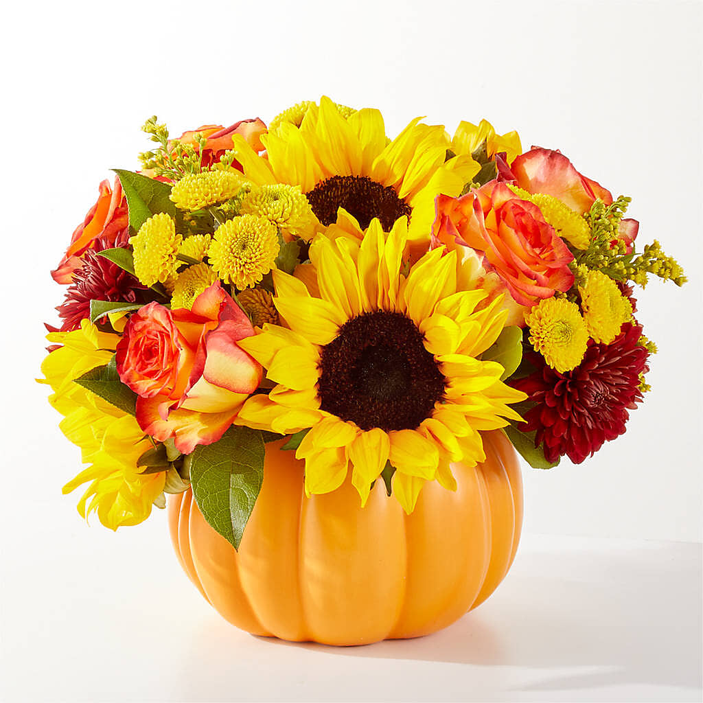 Golden Gourd Pumpkin Bouquet – FARFANS FLOWERS & DECORATIONS LLC, Frederick MD