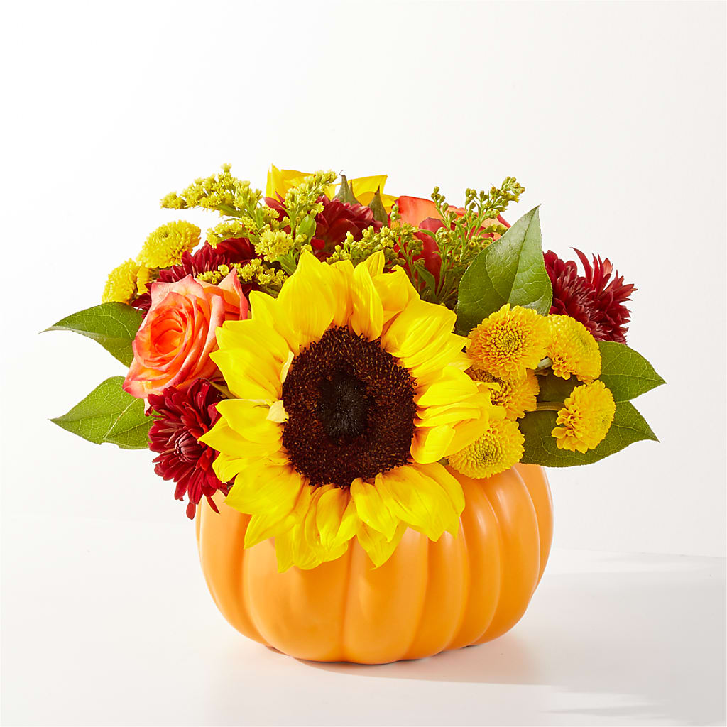 Golden Gourd Pumpkin Bouquet – FARFANS FLOWERS & DECORATIONS LLC, Frederick MD