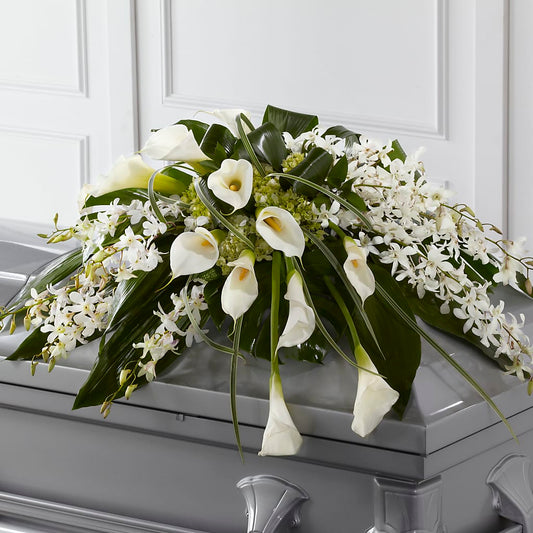 Angel Wings Casket Spray – FARFANS FLOWERS & DECORATIONS LLC, Frederick MD