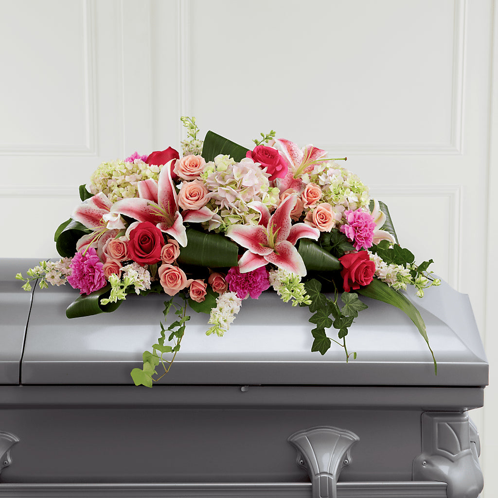 Splendid Grace Casket Spray – FARFANS FLOWERS & DECORATIONS LLC, Frederick MD