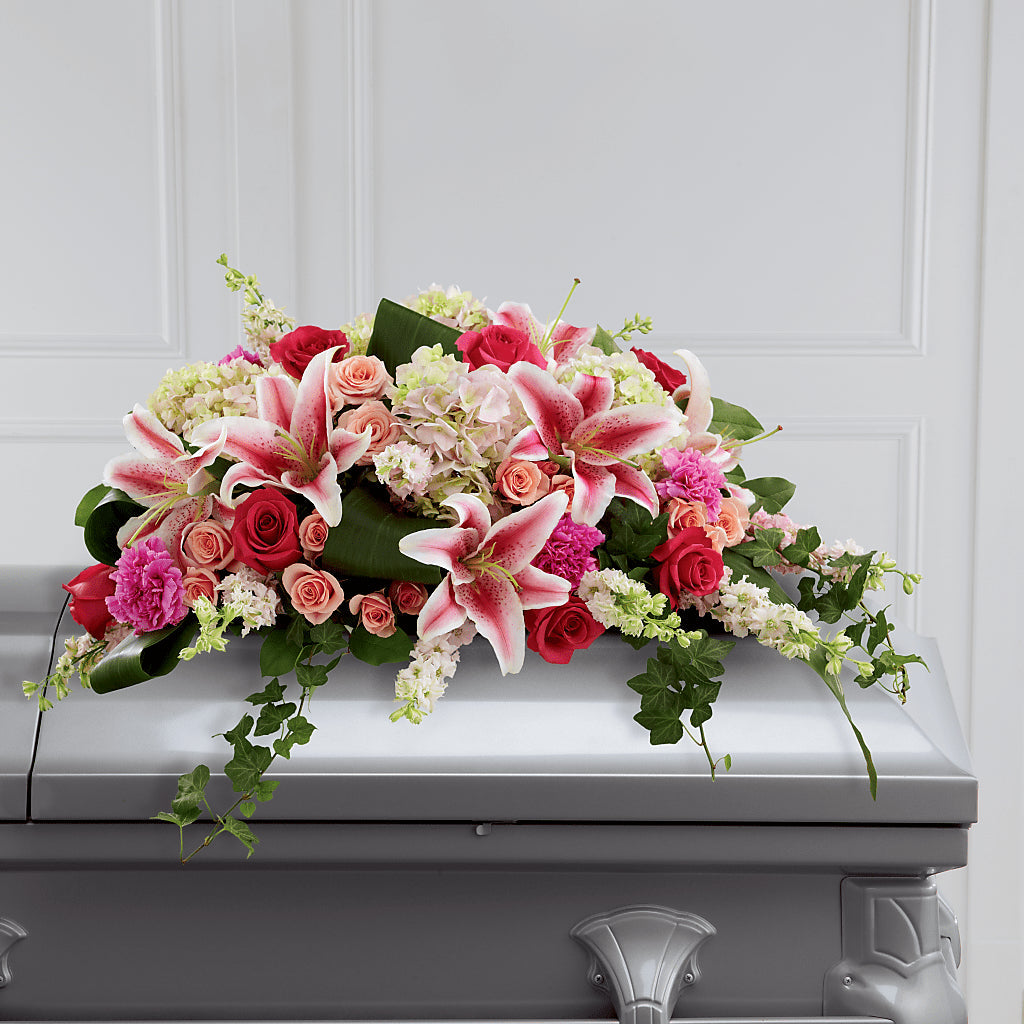 Splendid Grace Casket Spray – FARFANS FLOWERS & DECORATIONS LLC, Frederick MD