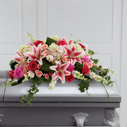 Splendid Grace Casket Spray – FARFANS FLOWERS & DECORATIONS LLC, Frederick MD