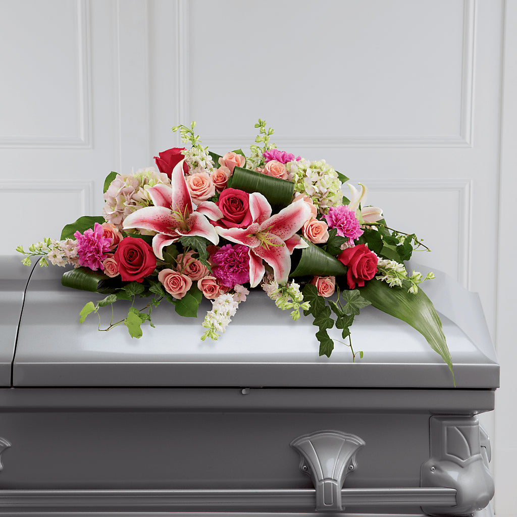 Splendid Grace Casket Spray – FARFANS FLOWERS & DECORATIONS LLC, Frederick MD