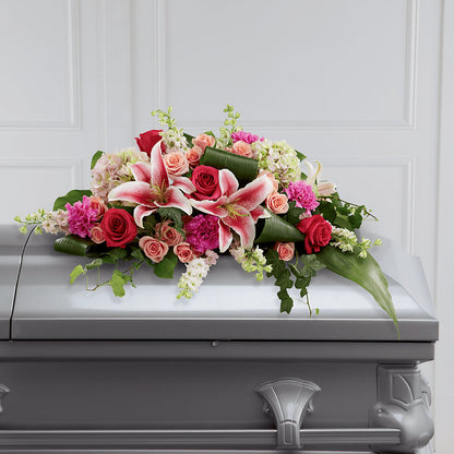 Splendid Grace Casket Spray – FARFANS FLOWERS & DECORATIONS LLC, Frederick MD