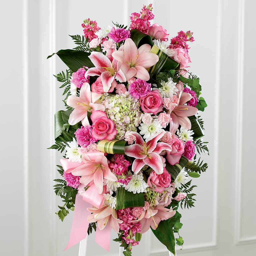 Comforting Standing Spray – FARFANS FLOWERS & DECORATIONS LLC, Frederick MD