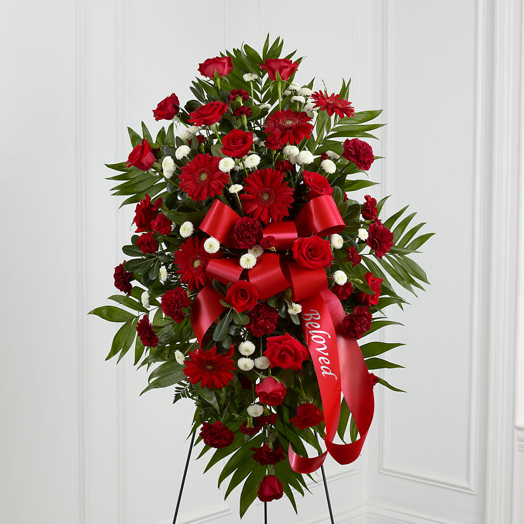 Treasured Memories Standing Spray – FARFANS FLOWERS & DECORATIONS LLC, Frederick MD