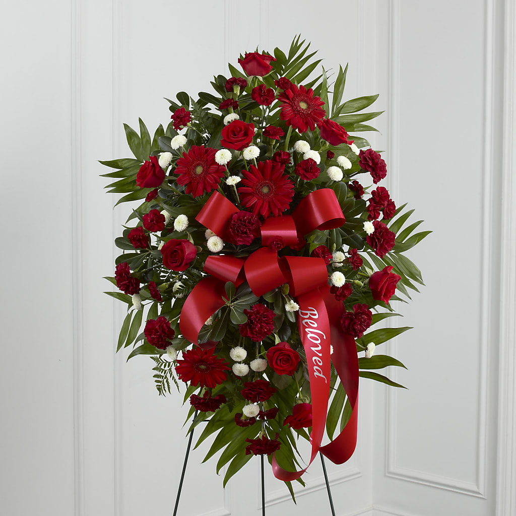 Treasured Memories Standing Spray – FARFANS FLOWERS & DECORATIONS LLC, Frederick MD