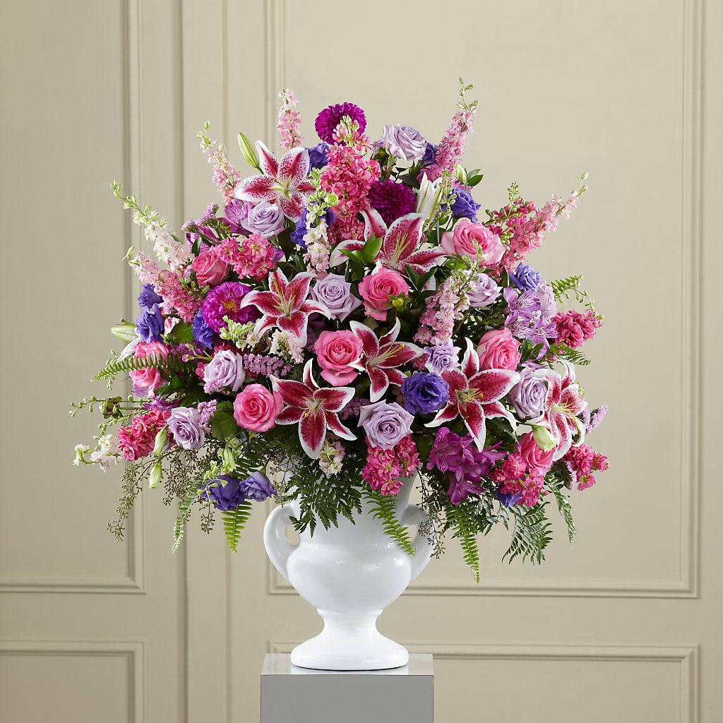 Peaceful Tribute Arrangement – FARFANS FLOWERS & DECORATIONS LLC, Frederick MD