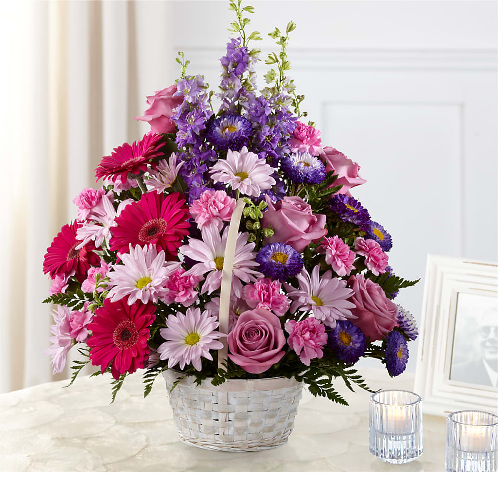 Pastel Peace Basket – FARFANS FLOWERS & DECORATIONS LLC, Frederick MD