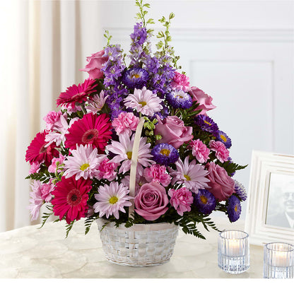 Pastel Peace Basket – FARFANS FLOWERS & DECORATIONS LLC, Frederick MD