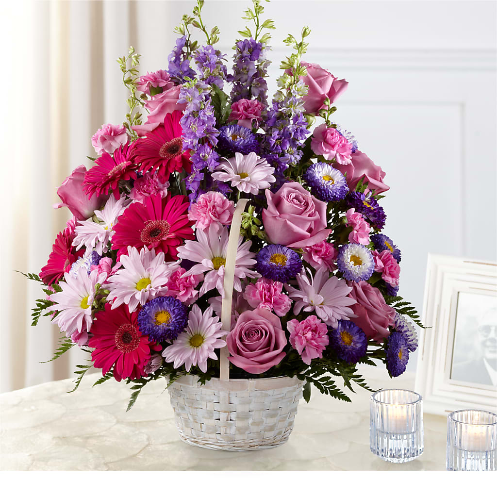 Pastel Peace Basket – FARFANS FLOWERS & DECORATIONS LLC, Frederick MD