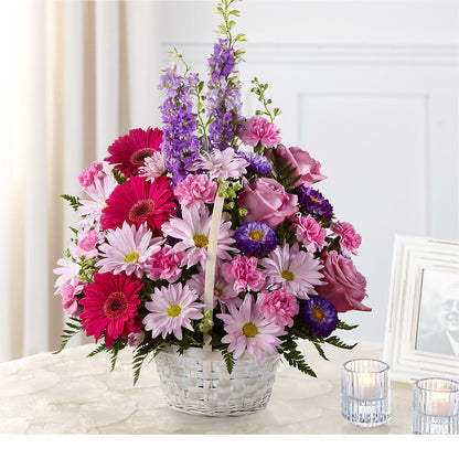Pastel Peace Basket – FARFANS FLOWERS & DECORATIONS LLC, Frederick MD