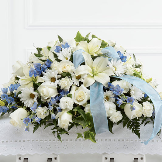 Tender Treasure Casket Spray – FARFANS FLOWERS & DECORATIONS LLC, Frederick MD