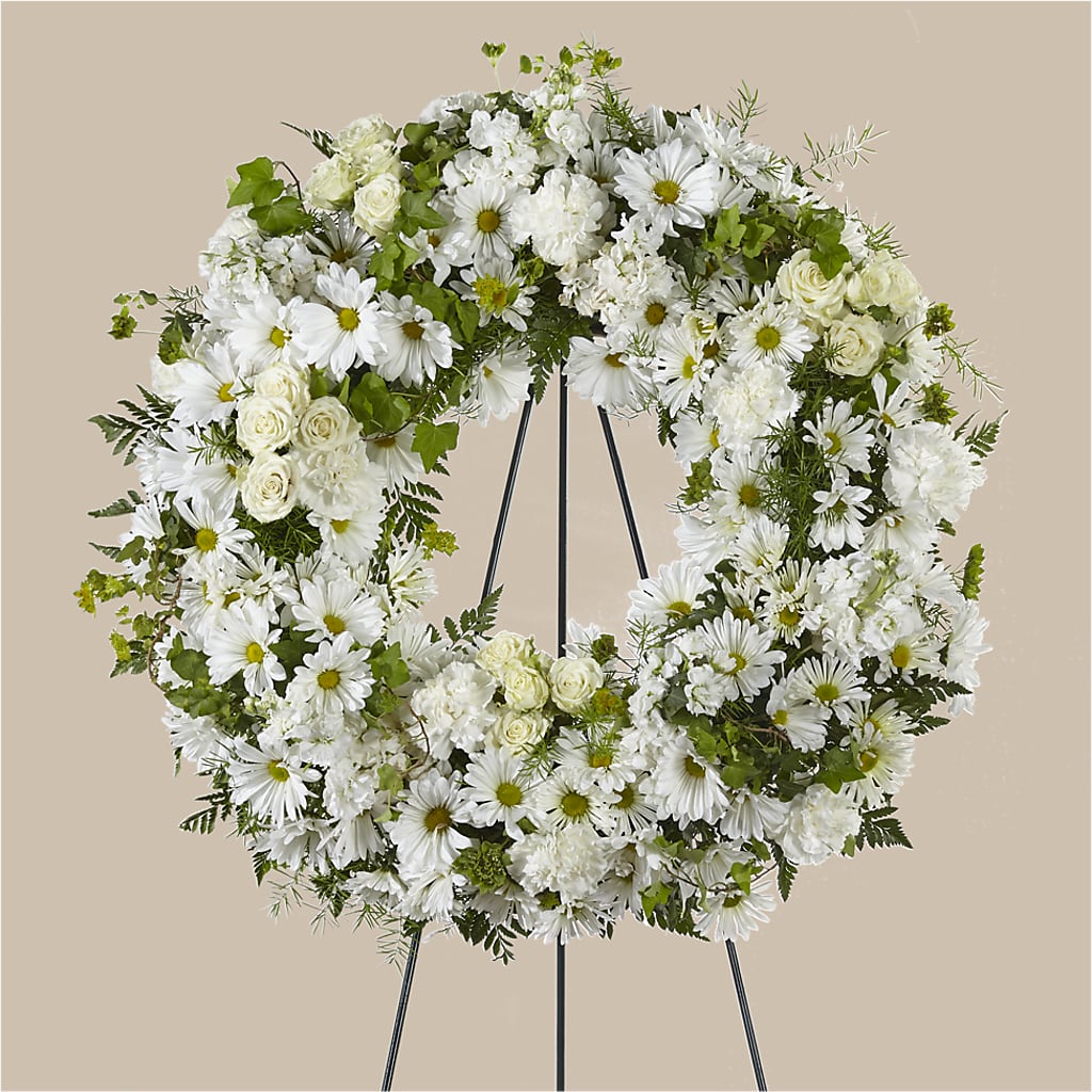 Faithful Wishes Wreath – FARFANS FLOWERS & DECORATIONS LLC, Frederick MD
