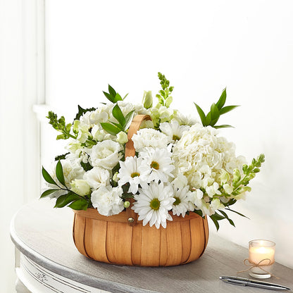 Pure Ivory Basket – FARFANS FLOWERS & DECORATIONS LLC, Frederick MD