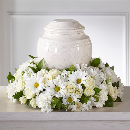 Ivory Gardens Cremation Adornment – FARFANS FLOWERS & DECORATIONS LLC, Frederick MD