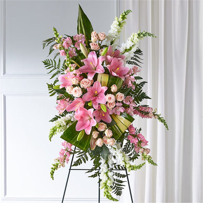 Elegant Embrace Standing Spray – FARFANS FLOWERS & DECORATIONS LLC, Frederick MD