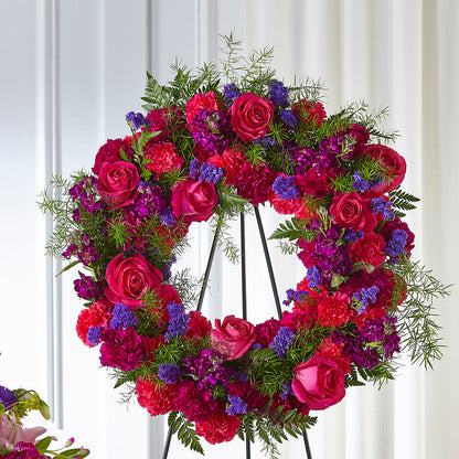 Calming Colors Wreath – FARFANS FLOWERS & DECORATIONS LLC, Frederick MD