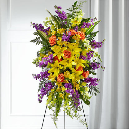 Thoughtful Prayers Standing Spray – FARFANS FLOWERS & DECORATIONS LLC, Frederick MD