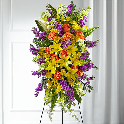 Thoughtful Prayers Standing Spray – FARFANS FLOWERS & DECORATIONS LLC, Frederick MD