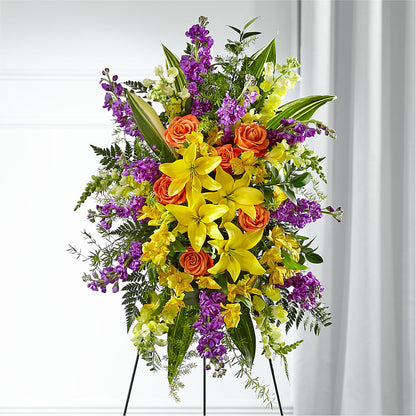 Thoughtful Prayers Standing Spray – FARFANS FLOWERS & DECORATIONS LLC, Frederick MD