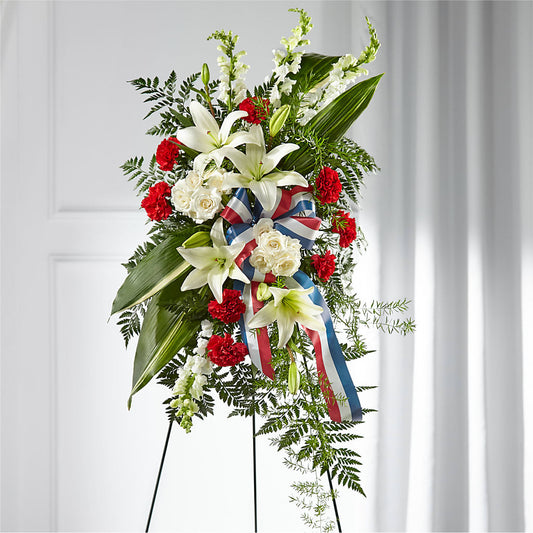 Stars of Life Standing Spray – FARFANS FLOWERS & DECORATIONS LLC, Frederick MD