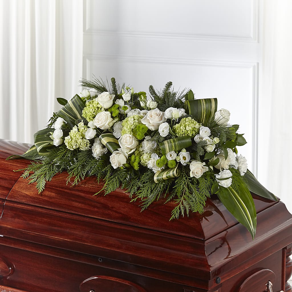 Hopeful Gesture Casket Spray – FARFANS FLOWERS & DECORATIONS LLC, Frederick MD