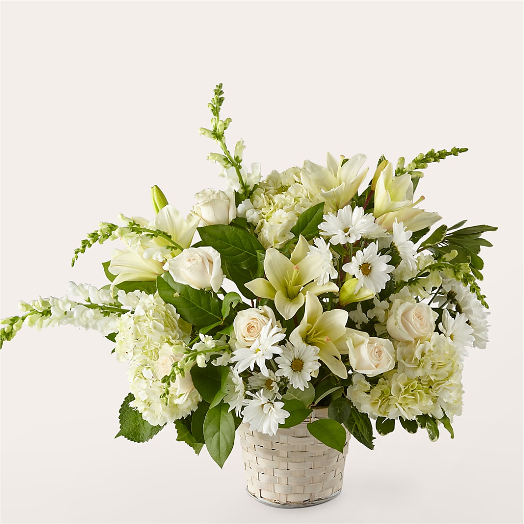 Ivory Elegance Floral Basket – FARFANS FLOWERS & DECORATIONS LLC, Frederick MD