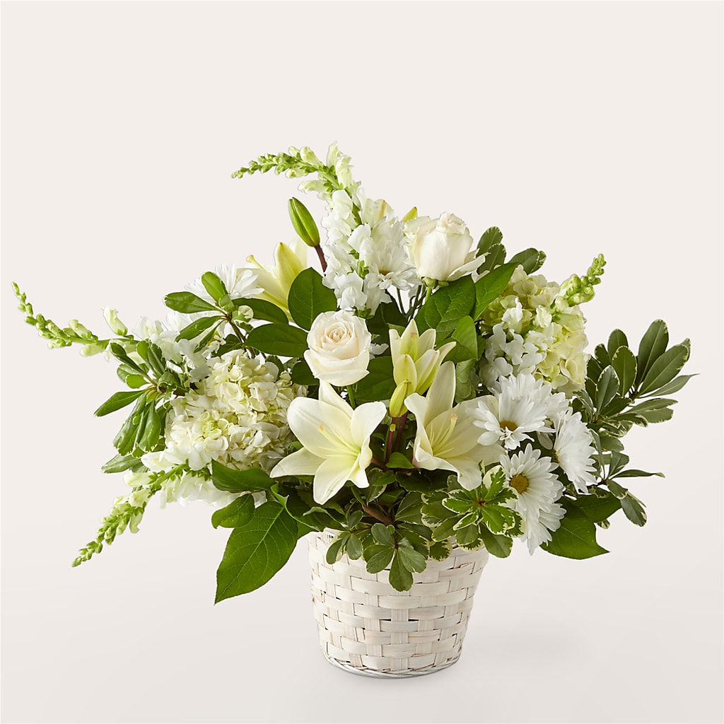 Ivory Elegance Floral Basket – FARFANS FLOWERS & DECORATIONS LLC, Frederick MD
